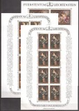 LIECHTENSTEIN 1976 PICTURA RUBENS ( 3 blocuri dantelate ) MNH
