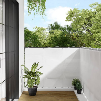 Paravan de balcon, alb, 120x800 cm, 100% poliester oxford GartenMobel Dekor foto