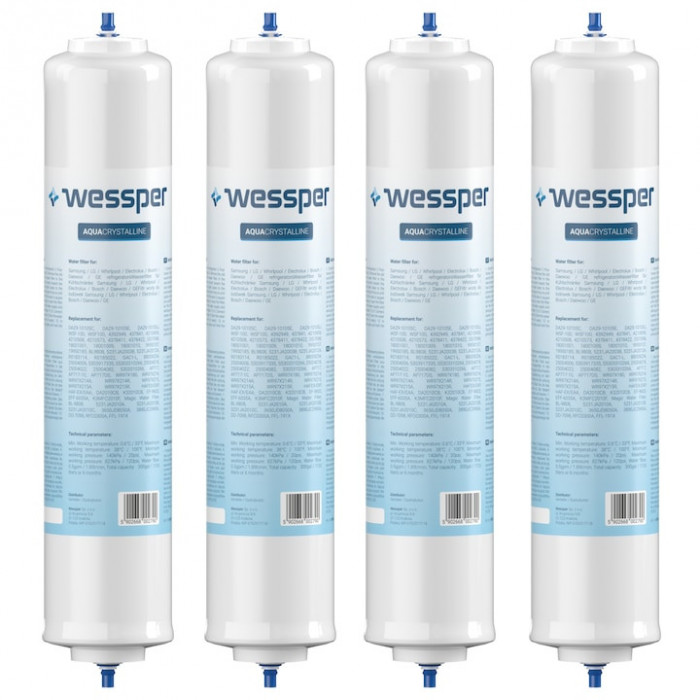 Set 4 bucati filtru de apa, Wessper, pentru Samsung Side by Side DA29-10105J HAFEX / EXP