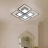 Cumpara ieftin Lustra LED cu Telecomanda Kohen , 8 patrate cu LED, 77W, 3 tipuri de lumina, dimabila, negru, Alessandro DESIGN