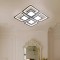Lustra LED cu Telecomanda Kohen , 8 patrate cu LED, 77W, 3 tipuri de lumina, dimabila, negru