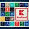 Card cadou Kaufland multiple iconițe, cod de bare, serial number, policarbonat, nenominal