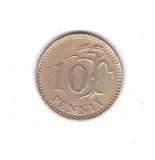 Moneda Finlanda 10 pennia 1970, stare buna, curata