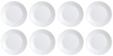 Set farfurii 8 piese din Opal, Albe, diametru 25 cm
