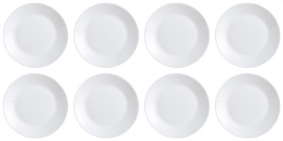 Set farfurii 8 piese din Opal, Albe, diametru 25 cm foto