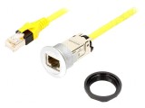 Soclu RJ45 22mm IP20 Argintiu