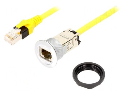 Soclu RJ45 22mm IP20 Argintiu foto