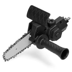 Adaptor mini-drujba pentru bormasina, cu maner de plastic ergonomic, din aliaj si plastic, dimensiunea placii de ghidare 4 inch / 10.6 cm, negru