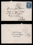 France 1872 Postal History Rare Cover Marseille to Paris - Railroad cancel D.257