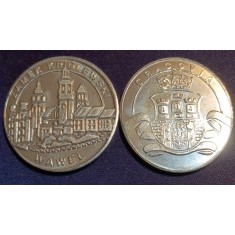 Polonia 2024 - castelul regal Wawel din Cracovia, medal argintat - cu stema