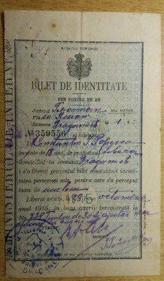 M3 C18 - 1915 - Bilet de identitate foto