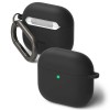 Husa AirPods 4 Ringke Neagra Silicon, Inel Prindere, Protectie Zgarieturi, Montaj Facil