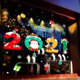 Set stikere de Craciun pentru fereastra WELLXUNK, PVC, multicolor