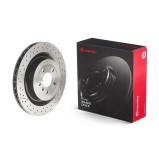Set disc frana Mercedes Clasa GL, GLE, GLE coupe, GLS, M-Class, montare Spate, 345x26mm, crestat/perforat, 2 buc, Brembo