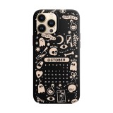 Husa compatibila cu Apple iPhone 12 model Spooktober, Silicon, TPU, Viceversa, Transparent, Carcasa