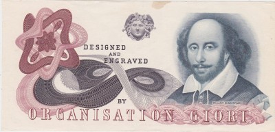 Thomas De La Rue Bancnota Test Shakespeare Designed By Organisation Giori foto