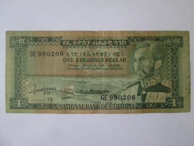 Ethiopia 1 Dollar 1966 foto