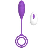 Ou Vibrator Elia Love Egg, 10 Moduri Vibratii, Remote Control, Silicon, USB, Violet, 21.4 cm, Mokko Toys, Velvet Obsession
