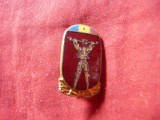 Insigna Romania - Energie , metal si email , h=2,2cm