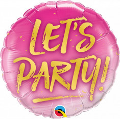 Balon Folie 45 cm Let&amp;#039;s Party!, Qualatex 57301 foto