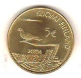 SV * Finlanda 5 EURO 2006 * 150 ANI DEMILITARIZAREA INSULELOR ALANDS * AUNC+, Europa, Cupru-Nichel