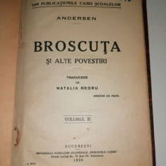 CARTE VECHE - BROSCUTA SI ALTE POVESTIRI - ANDERSEN- 1926