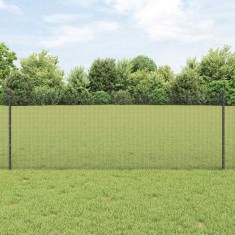vidaXL &Icirc;ngrădire cu st&acirc;lpi Gri 0.8 x 25 m Oțel