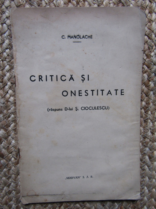 CRITICA SI ONESTITATE-C. MANOLACHE