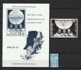 Belgia, 1969 | Aselenizarea Apollo 11 | Serie şi coliţă - MNH - Cosmos | aph, Spatiu, Nestampilat