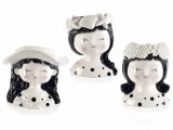 Cumpara ieftin Set 3 vaze portelan Fetite 9.5x8.5x12 cm