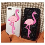 Husa Silicon FLAMINGO Apple iPhone X / XS Clear/Roz