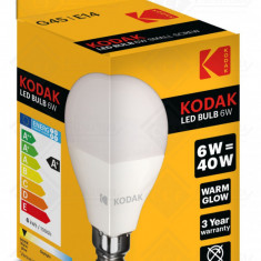 Bec LED KODAK E14 6W 480lm echivalent 40W 6000K lumina rece