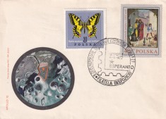 FILATELIE TEMATICA - PLIC POLONIA FDC TEMATICA INSECTE FLUTURI