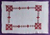 Fata de masa cusuta manual, cusatura in punct traditional romaneasca vintage, etamina 58 x 87 cm