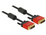 Cablu DVI-D Dual Link 24+1pini ecranat 3m, Delock 84346