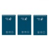 Carnetel Notite, Office Style, Spirală, 50 File, Dimensiuni 9.5x14 cm, Set 3 Bucăți, Albastru, Oem