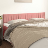 VidaXL Tăblii de pat, 2 buc, roz, 90x5x78/88 cm, catifea
