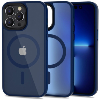 Husa Tech-Protect Magmat MagSafe pentru Apple iPhone 14 Pro Max Mat Albastru foto