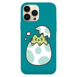 Husa compatibila cu Apple iPhone 15 Pro Max, Viceversa, model Pusheen Egg , Silicon, TPU, Transparent, Carcasa