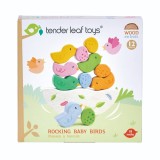 Balansoarul cu pasari din lemn, Tender Leaf Toys, 12 piese