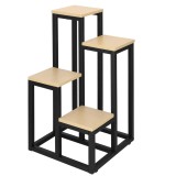 Stand pentru flori, cadru metalic, 4 etajere, 34x34x68 cm, bej Household NewTrend