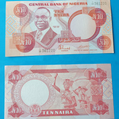 Bancnota veche - Nigeria 10 Naira - in stare foarte buna