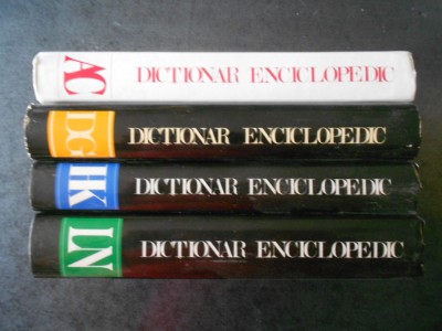 DICTIONAR ENCICLOPEDIC 4 volume (1993, Editura Enciclopedica, editie cartonata) foto