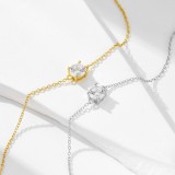 Cumpara ieftin Colier din Argint 925 - Solitaire Classic Round Sparkle