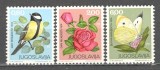Iugoslavia.1974 Ziua tineretului-Pasari,flori,fluturi SI.231
