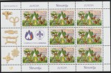 Slovenia 2007 - Europa CEPT, Cercetasi , coala mica 8 timbre,cu vigneta si tabsuri MNH,Mi.644, cota 45