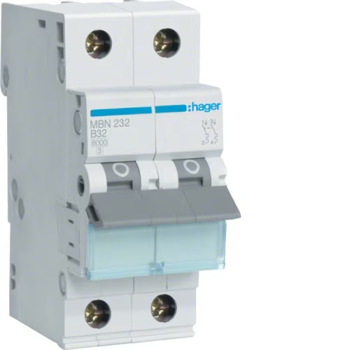 Siguranta automata 32A 2P 6ka B Hager MBN232