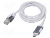 Cablu USB 3.1 RJ45 - USB C, 2m, alb gri, Goobay