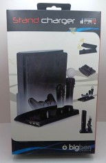 Stand vertical, incarcare controller, Move, USB,, PlayStation PS3 Slim