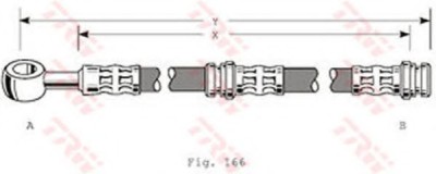 Conducta / cablu frana MITSUBISHI CARISMA (DA) (1995 - 2006) TRW PHD346 foto